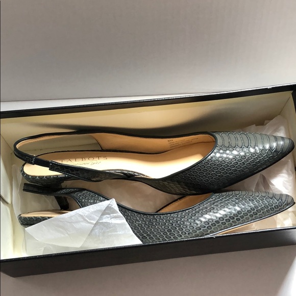 NWT Talbots Darci Leather Slingback Sandals,Size 8 - Picture 2 of 6